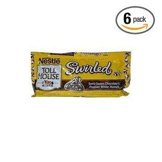 Nestle Toll House Swirled Semi Sweet and White Chocolate Morsels, 10 Ounce (Pack of 6) : Snack Party Mixes : Grocery & Gourmet Food
