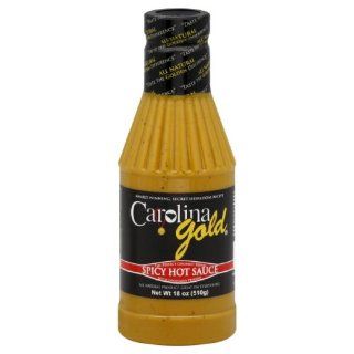 Carolina Gold Spicy Hot, BBQ Sauce, 18 Ounce (Pack of 6) : Barbecue Sauces : Grocery & Gourmet Food