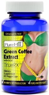 Green Coffee Bean Extract with GCA TrueRX   1 Month Supply   1,600mg Daily, Contains GCA for Optimum Weight Loss   Made in the USA   Fat Burn Solution   Pure   Potent   Safe: Health & Personal Care