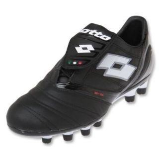 Lotto Vento Diablo KL Due FG Men's Kangaroo Leather Soccer Cleats Black/ White: Shoes