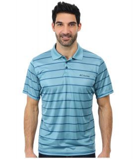 Columbia Utilizer Stripe Polo Shirt Mens Short Sleeve Pullover (Storm Small Stripe)