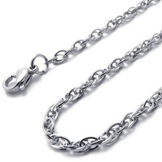 14" 3mm KONOV Jewelry Silver Stainless Steel Womens Mens Necklace Chain 14 40" inches, 3mm, 14 inch: KONOV Jewelry: Jewelry