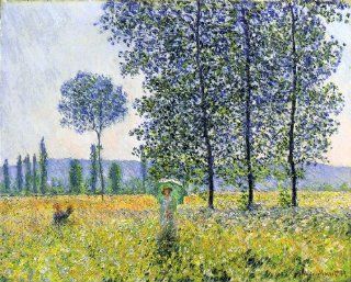 Artisoo Sunlight Effect under the Poplars   Size: 30 x 24 inches   Impressionism Oil painting reproduction   Claude Monet  
