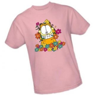 In The Garden    Garfield Adult T Shirt, Small Clothing