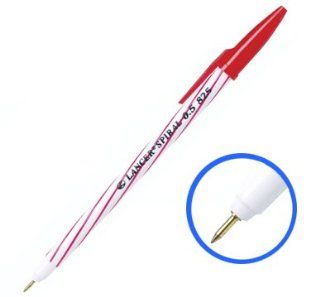 Asia Professional   Lancer Ball Pen with Modern Spiral Syle   Red 0.5mm, 50 Pens Per Box (Popular for College and University Especially Science, Architect, Engineer) Cheap!!!: Everything Else
