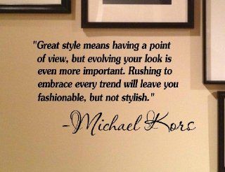 Great style means having a point of view, but evolving your look is even more important. Rushing to embrace every trend will leave you fashionable, but not stylish.  Michael Kors Vinyl Decal Matte Black Decor Decal Skin Sticker Laptop: Everything Else