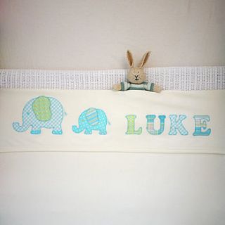 personalised cotton baby blanket by claire hurd design