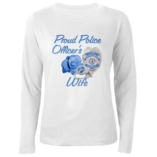 Blue Rose Police Wife T Shirt by policeshop