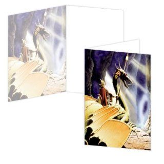 ECOeverywhere Dragon Rider Boxed Card Set, 12 Cards and Envelopes, 4 x 6 Inches, Multicolored (bc55008) : Blank Postcards : Office Products