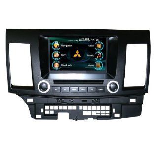 OEM REPLACEMENT IN DASH RADIO DVD GPS NAVIGATION HEADUNIT FOR MITSUBISHI LANCER EX WITH REAR VIEW CAMERA : In Dash Vehicle Gps Units : GPS & Navigation