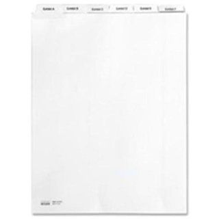 Kleer Fax Letter Size Individual Exhibit Letter Index Dividers, Bottom Tab, 1/6th Cut, 25 Sheets/Pack, White, Exhibit B (91141) : Legal Sized Index Dividers : Office Products