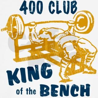 400 Club Bench Press Baseball Jersey by retroranger