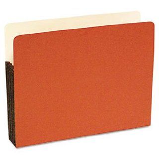 Durable File Pocket, 3 1/2 Inch Expansion, 11 3/4 x 9 1/2, Letter, Red, 25/Box: Everything Else