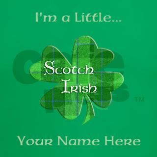 Scotch Irish Plaid Shamrock T Shirt by lindas_worldart