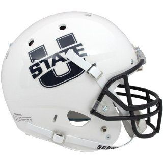 NCAA Schutt Utah State Aggies Full Size Replica Football Helmet   White : Business Card Holders : Office Products