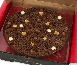 heavenly honeycomb chocolate pizza by the gourmet chocolate pizza co.