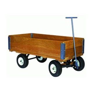 Fifth Wheel Wood Wagon Truck 42"H Pneumatic Wheels: Office Products