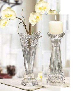 Fifth Avenue Crystal Vase/ Pillar Holder 10 " : Patio, Lawn & Garden