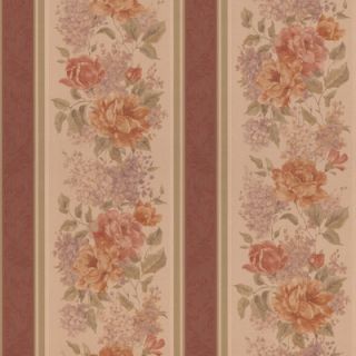 Brewster Home Fashions Stripe Floral Wallpaper