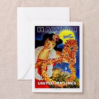 HAWAII airlines poster Greeting Cards (Package o by hawaiiandays