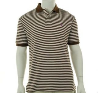 Polo Ralph Lauren Mens Classic fit Even Stripe Polo Shirt, Brown/white (Medium) at  Mens Clothing store