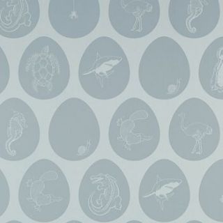 'which came first' egg and animal wallpaper by paperboy wallpaper