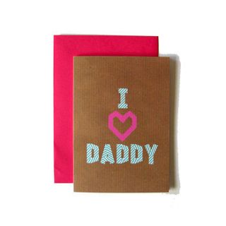 i heart daddy washi tape card by scissor monkeys