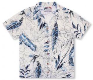 Paradise Found Ladies Heliconia Sketch Hawaiian Shirt: Clothing