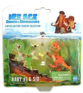 Ice Age 3 Dawn of the Dinosaurs   Baby 1 & Sid Figure Set: Toys & Games