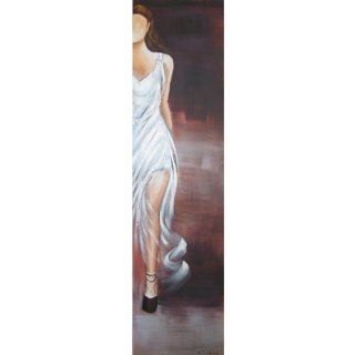 Yosemite Home Decor FCB048 2YNW1 Diva White V Hand Painted Contemporary Artwork, Costume and Fashion Figurative   Acrylic Paintings