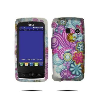 Rubber Feel 3D Multi Color Tattoo Flower Design Hard Cover Faceplate, (Snap on Protector Case) For LG LN510 Rumor Touch, LG LN510 Banter Touch ( Metropcs & Sprint) Plus Live My Life Wristband : Other Products : Everything Else