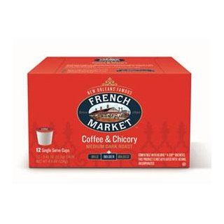 French Market Coffee Roast Single Serve Cups, Dark Roast, 12 Count : Coffee Brewing Machine Cups : Grocery & Gourmet Food