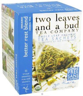 Two Leaves Tea Company   Herbal Tea Organic Better Rest Blend   15 Tea Bags Formerly Two Leaves and a Bud: Health & Personal Care