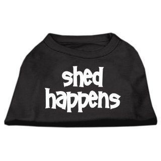 Mirage Pet Products 12 Inch Shed Happens Screen Print Shirts for Pets, Medium, Black : Pet Supplies