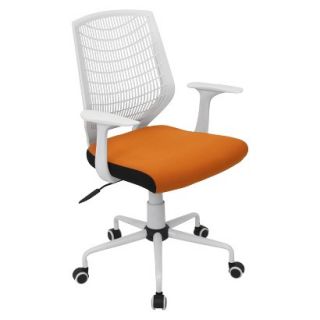 Office Chair Lumisource Network Office Chair   White/Orange