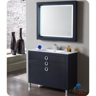 Fresca Platinum Due 40 Glossy Cobalt Modern Bathroom Vanity