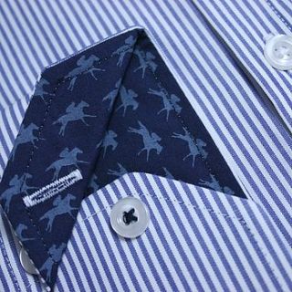striped epsom horse and rider shirt by freddie parker