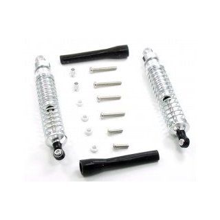 GPM Racing #DP090SSBK Aluminum Oil Filled Adjustable Threaded Shocks 90MM 1 Pair Silver (Silver Springs) for Miscellaneous ALL: Toys & Games