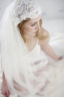 liliana lace beaded bridal juliet cap by lovebysusie