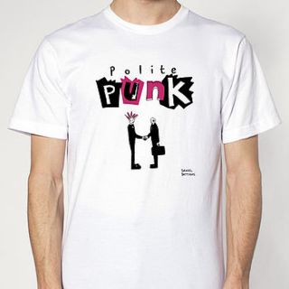 50% off: 'polite punk' t shirt by made up