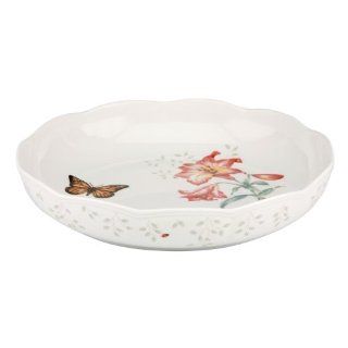 Lenox Butterfly Meadow Low Serve Bowl, White: Fine China Place Settings: Kitchen & Dining
