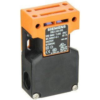 Siemens 3SE2 243 0XX Interlock Switch, Molded Plastic Enclosure, Top and Side Entry, M20 x 1.5 Connecting Thread, 30N Extraction Force, 3 Slow Action Contacts, 52mm Enclosure Width: Electronic Component Limit Switches: Industrial & Scientific