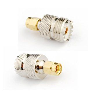 2pcs RF coaxial coax adapter SMA male to UHF female SO 239 SO239 Computers & Accessories