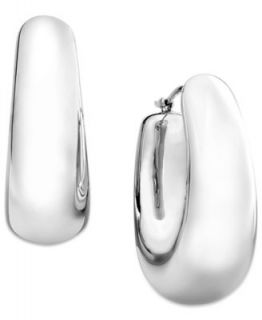 Sterling Silver Earrings, Wide Band Hoop Earrings   Earrings   Jewelry & Watches