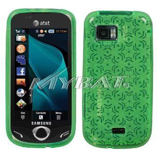 Samsung Mythic A897 Dr Green Snowflake Candy Skin Cover Silicone/Gel/Soft/Cover/Case: Cell Phones & Accessories