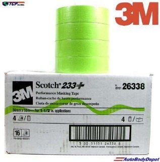 3M 1 1/2" 233+ GREEN AUTO MASKING TAPE 16 Rolls PAINT Automotive