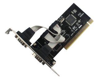 Enjoydeal 2 Port I/O RS232 9 Pin Serial PCI Expansion Card Adapter NEW: Computers & Accessories