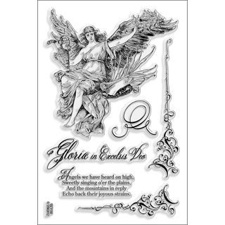 Stampendous 'Excelsis Deo' 4x6 inch Perfectly Clear Stamps STAMPENDOUS Clear & Cling Stamps