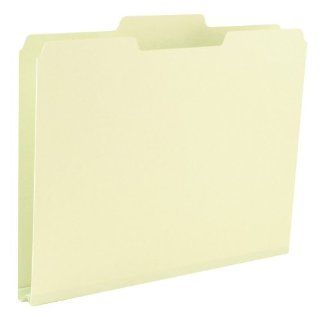 Smead 100% Recycled, 1/3 Cut Tab, 2 Inch Expansion, Pressboard, Letter Size, Gray/Green, 25 per Box (13501) : Top Tab Classification Folders : Office Products