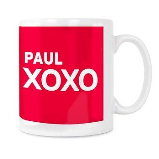 'xoxo' personalised mug by lucky roo
